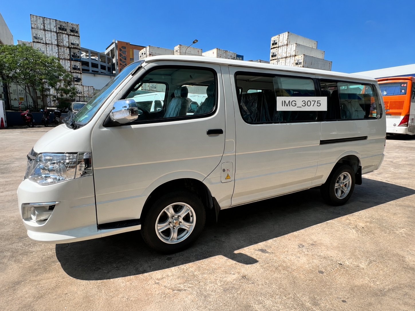 EV minibus left